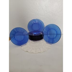Cobalt Blue Lunch or salad or dessert Plates ~Vintage~